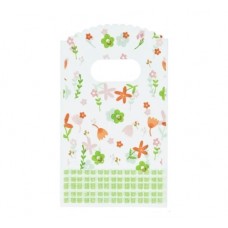 Пакет "Цветы" с вырубной ручкой, 9*15 см